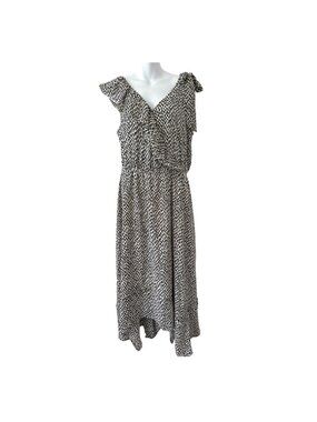 Who What Wear Polka Dot Flowing Midi Dress Size XS